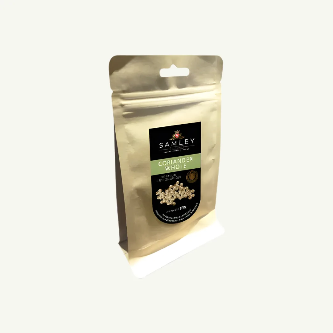 Organic Coriander Whole 50g in a Kraft Pouch